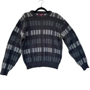 VTG Eagle Point Knit Pullover Sweater Mens L Brown Grandpacore Cosby Grunge